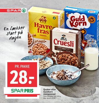 SPAR Havrefras morgenmadsprodukt tilbud