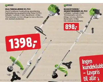 jem & fix Multibeskærer el. buskrydder/græstrimmer tilbud