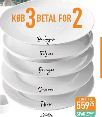 3 for 2 tallerkener