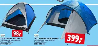 jem & fix Telt 2-pers. Velancia el. 4-pers. Barcelona tilbud