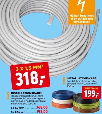 jem & fix Installationskabel tilbud