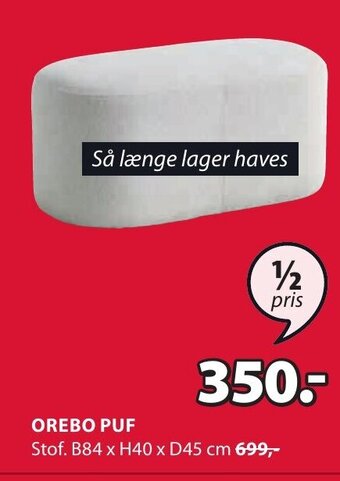 JYSK Orebo Puf tilbud