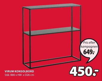 JYSK Virum Konsolbord tilbud