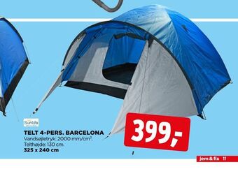 jem & fix Telt 4-pers. barcelona tilbud
