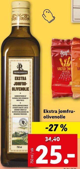 Lidl Ekstra Jomfru Olivenolie tilbud