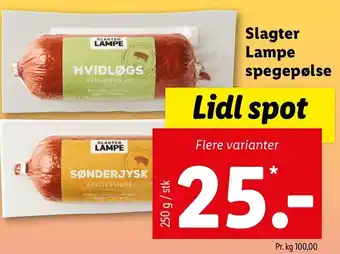 Slagter Lampe Spegepølse 250 g