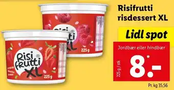 Lidl Risifrutti Risdessert XL 225 g tilbud