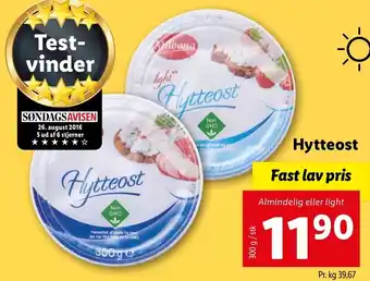 Lidl Hytteost 300 g tilbud