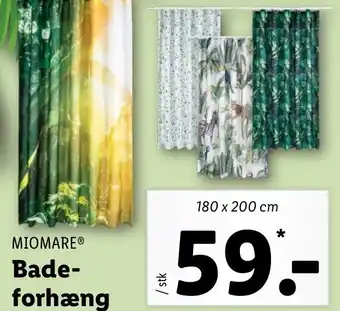 Lidl Miomare Badeforhæng 180x200cm tilbud