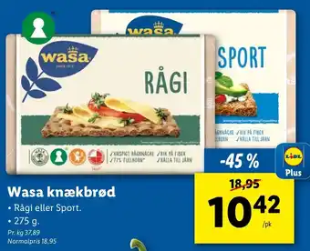 Lidl Wasa Knækbrød 275 g tilbud