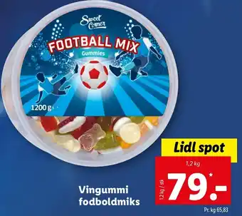 Lidl Vingummi Fodboldmiks 1,2 kg tilbud