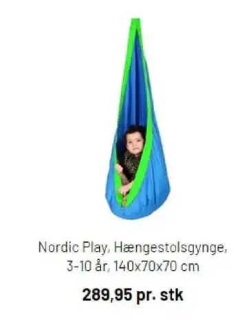 Silvan Nordic Play Hængestolsgynge 3-10 år 140x70x70cm tilbud