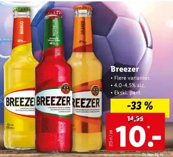 Lidl Breezer 275 cl tilbud