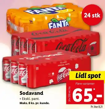 Lidl Sodavand 24x330 ml tilbud