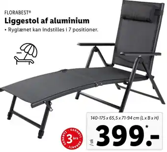 Lidl Florabest Liggestol Af Aluminium tilbud