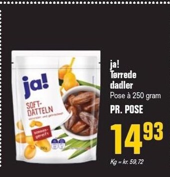 Otto Duborg ja! Tørrede dadler tilbud