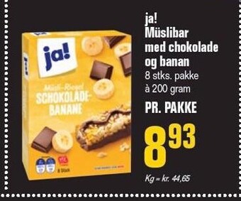 Otto Duborg ja! Müslibar med chokolade og banan tilbud