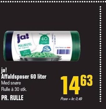 Otto Duborg Affaldsposer 60 ltr. tilbud