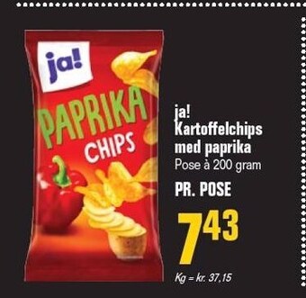 Otto Duborg Kartoffelchips med paprika tilbud