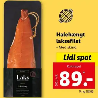 Lidl Halehængt Laksefilet 500 g tilbud