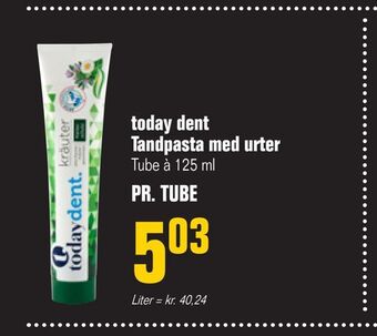 Otto Duborg today dent Tandpasta med urter tilbud