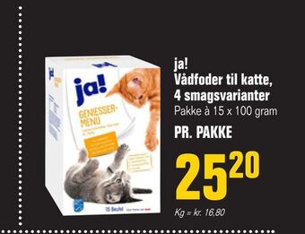 Otto Duborg ja! Vådfoder til katte, 4 smagsvarianter tilbud