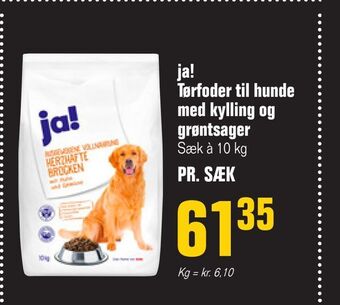 Otto Duborg ja! Tørfoder til hunde med kylling og grøntsager tilbud