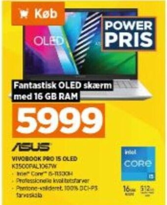 Power Asus Vivobook Pro 15 OLED tilbud