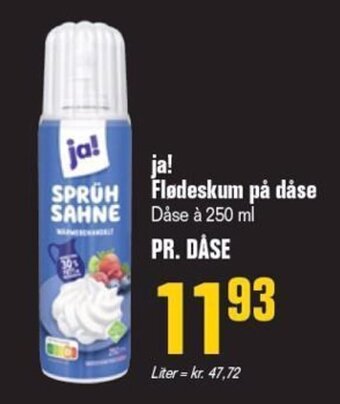 Otto Duborg Ja Flødeskum på Dåse tilbud