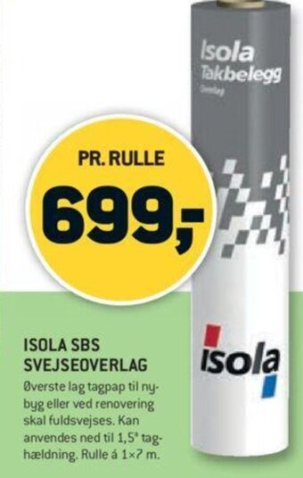 XL-BYG Isola SBS Svejseoverlag tilbud