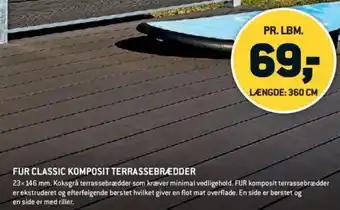 XL-BYG Fur Classic Komposit Terrassebrædder tilbud