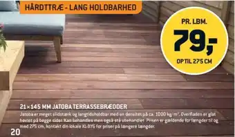 XL-BYG 21x145mm Jatoba Terrassebrædder tilbud