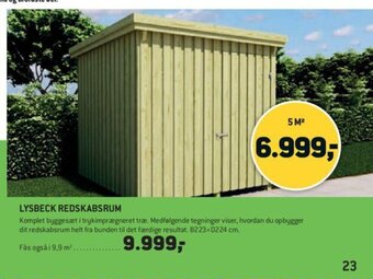 XL-BYG Lysbeck redskabsrum tilbud