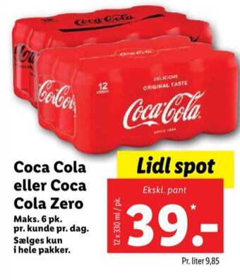 Lidl Coca cola cola tilbud