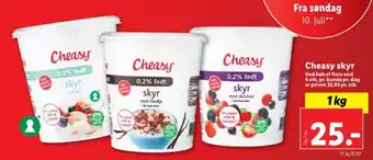 Lidl Cheasy skyr naturel tilbud