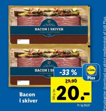 Lidl Pålægsslagteren baconskiver tilbud