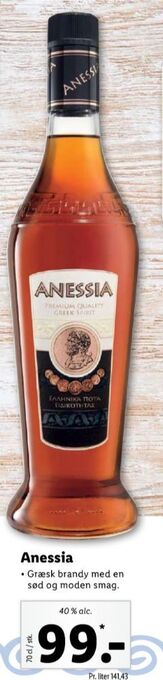 Lidl Anessia brandy tilbud