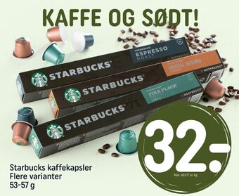 REMA 1000 Starbucks kaffekapsler tilbud
