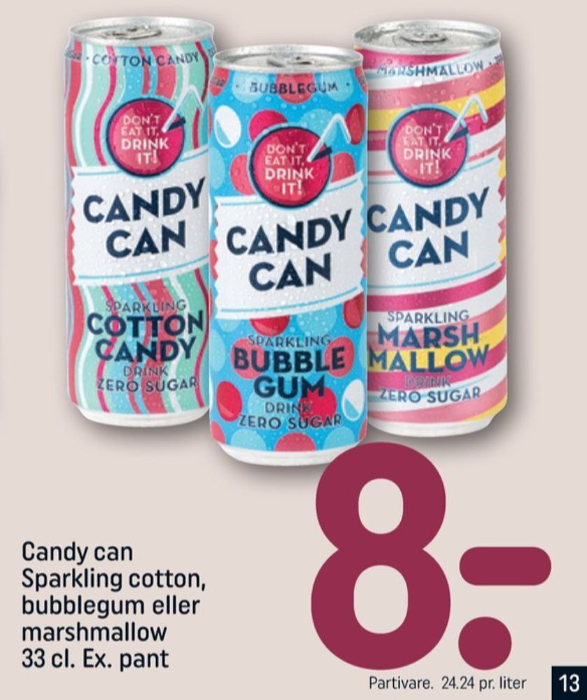 Candy can sodavand tilbud hos Rema 1000