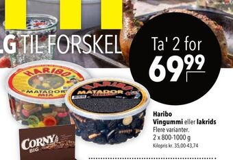 Citti Haribo Vingummi. eller. lakrids tilbud