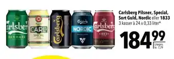 Citti Carlsberg Pilsner, Special, Sort Guld, Nordic eller 1833 tilbud