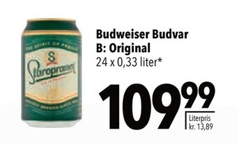 Citti Budweiser Budvar B: Original tilbud