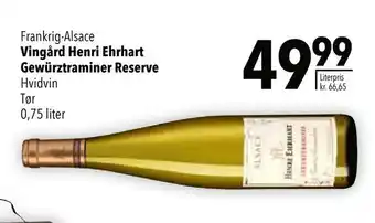 Citti Vingård Henri Ehrhart Gewürztraminer Reserve tilbud