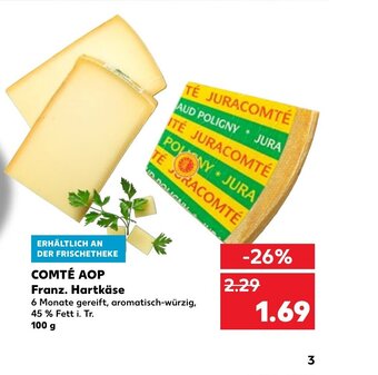 Kaufland Comté AOP Franz Hartkäse tilbud