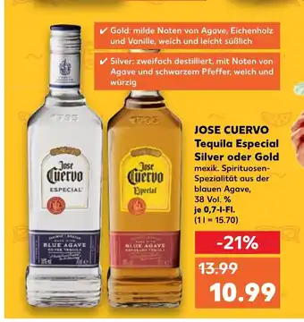 Kaufland Jose Cuervo Tequila Especial Silver Oder Gold tilbud