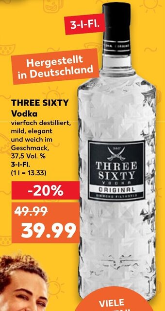 Kaufland DE Three Sixty Vodka tilbud