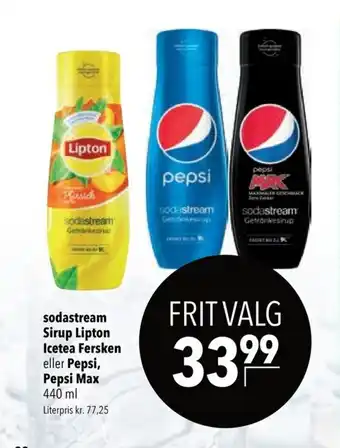 Citti Sodastream Sirup Lipton Icetea Fersken eller Pepsi, Pepsi Max tilbud