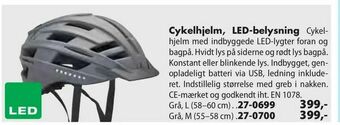 Biltema Cykelhjelm, LED-belysning tilbud
