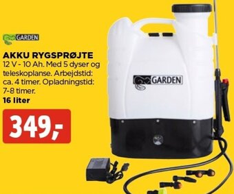 jem & fix Garden Akku Rygsprøjte tilbud