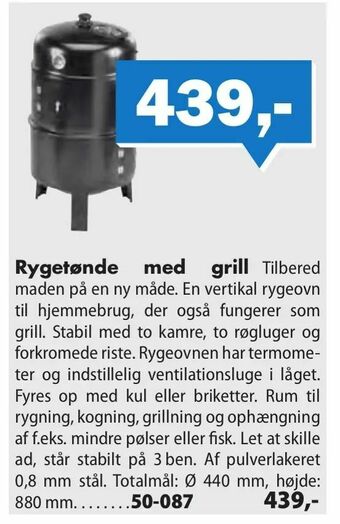 Rygetønde med grill